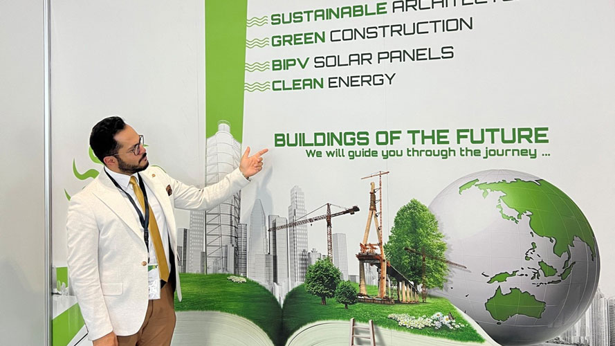 دکتر مهراد حاجی بابایی در نمایشگاه صنعت ساختمان عمان 2023